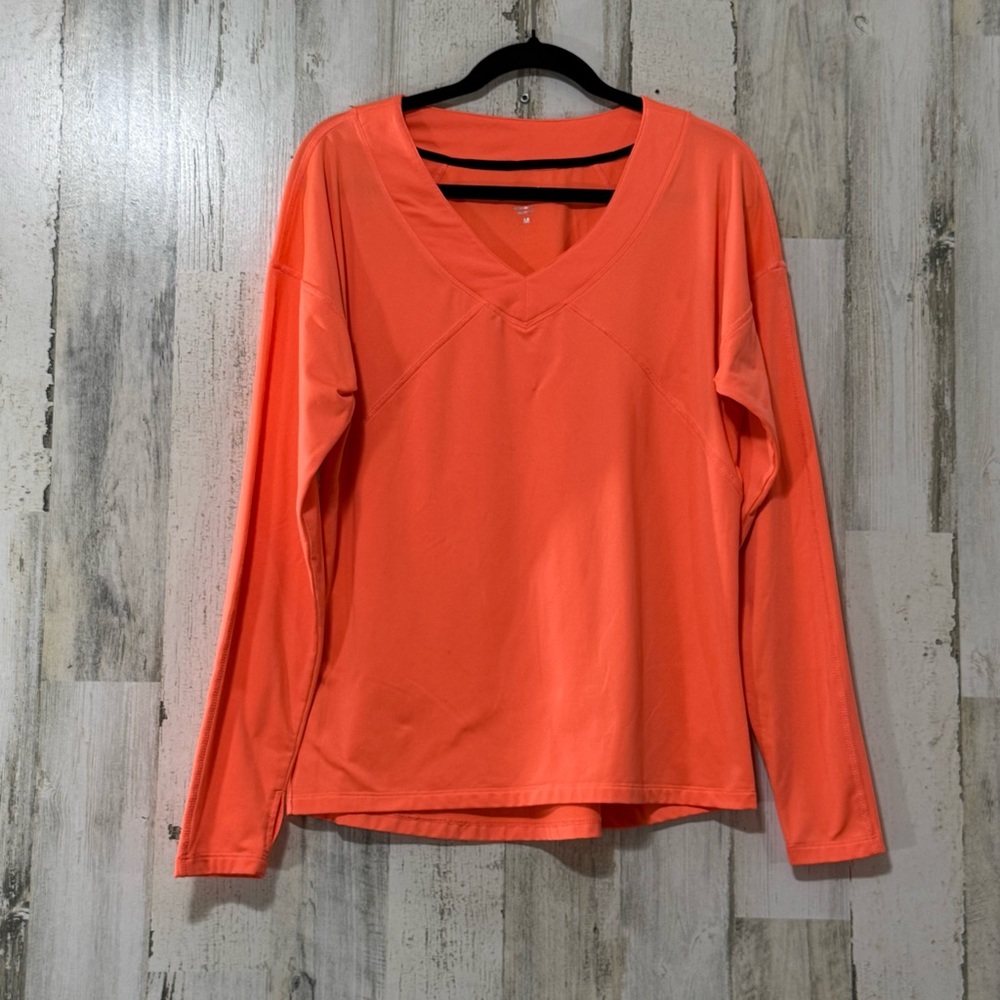 Marika Women's Bright Coral Long Sleeve Top
